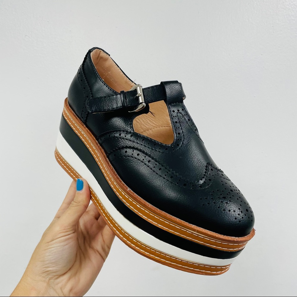 Black striped platform sneaker - Picture 6 of 6